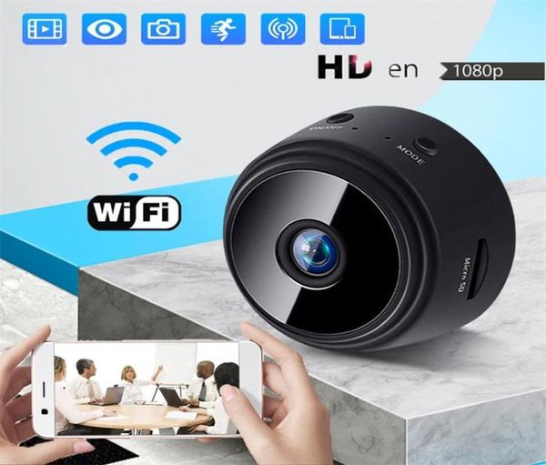 Câmera de segurança A9 Full HD 1080P 2MP WiFi IP KCamera Visão noturna sem fio Mini Vigilância de segurança doméstica Micro pequena câmera remota Mo2304968