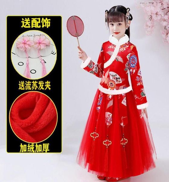 Ethnische Kleidung Hanfu Chinesisches traditionelles Volkskostüm Kinder Han-Dynastie Prinzessin Fee Tanzkleid Mädchen Cosplay Kleidung Big Si8947961