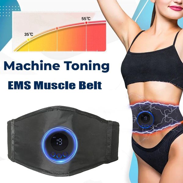 Abs elétrico instrutor abdominal tonificação cinto ems estimulador muscular toner corpo emagrecimento massageador perda de peso equipamentos de fitness 240220