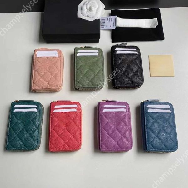 Kart sahibi CC Tasarımcı Cüzdan Lüks Kart Tutucular Kredi Derisi Küçük Walle Depolama Çantası Zip Coin Purse Anahtar Kılıf Kapiteli Bag32222m