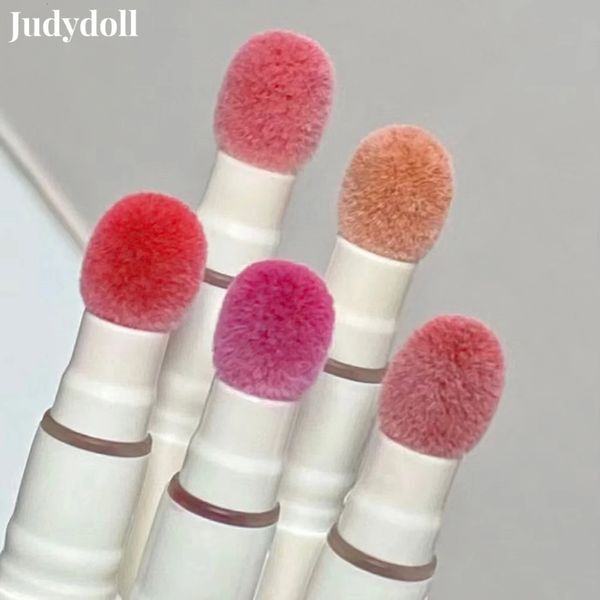 Judydoll Air Cushion Lip Glaze Matte Powder Lip Clay Cream Lippenstift Langlebiger wasserfester roter Lippenschlamm Ziegelrot 240301