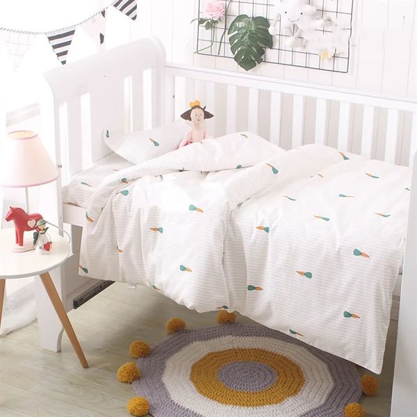 Set biancheria da letto per bambini Copripiumino per bambini senza imbottitura Copripiumino per culla in cotone 1 pezzo Copripiumino per lettino per bambini 150 * 120 cm Traspirante 240226