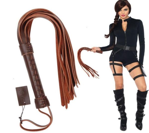 Frusta in vera pelle sexy Fetish sculacciata Bondage Flogger porno sesso frusta frusta corta giocattoli erotici per adulti gioco SM Y2011182073053