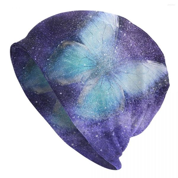 Berets Galaxy Stars Butterfly Herren Mützen für Damen Outdoor Bonnet Hüte Unisex Strickmütze Hip Hop Cap