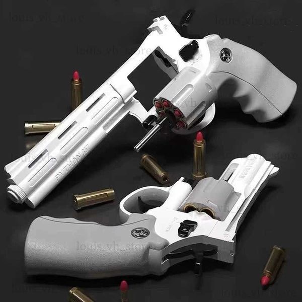 Pistola giocattoli ZP5 357 Revolver Launcher Pistola a fuoco continuo Pistola morbida dardo Proiettile Pistola giocattolo CS Arma da esterno per bambini Adulti T240309