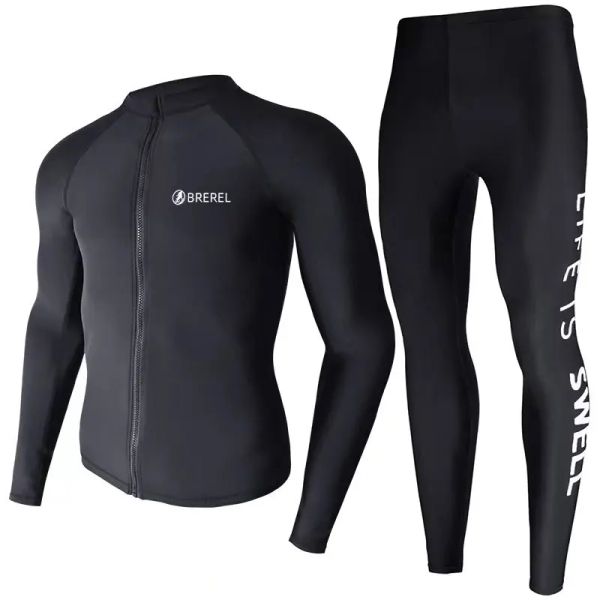 Ternos novos homens dividir corpo branco zíper mergulho à prova de sol água-viva terno emagrecimento e sexy maiô surf terno wetsuit masculino