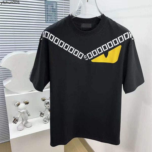 23s Mens Camiseta Designer Tee Luxo Puro Algodão Carta Impressão Férias Casuais Casais Mesmas Roupas S-5XL 01GJ