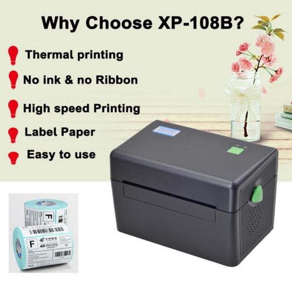 Stampante termica per etichette Xprinter da 4 pollici Compatibile con telefono cellulare e computer Non sono necessari inchiostro e nastro9589078