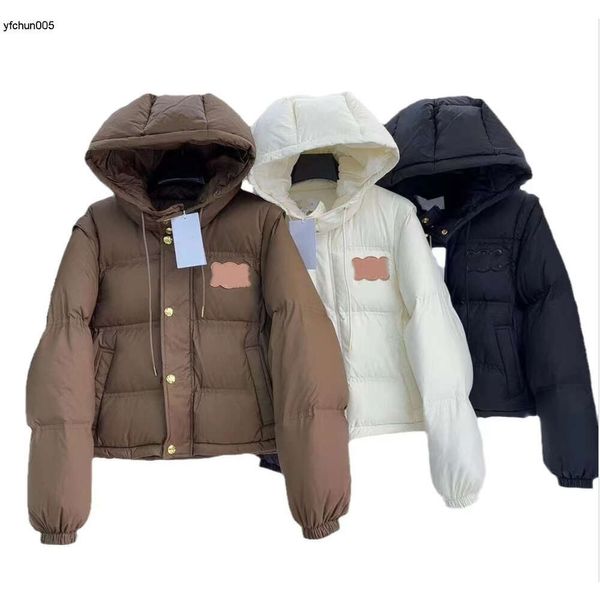 Damen Designer Pufferjacke Damen Winter Daunenjacken Parka Ärmel Abnehmbare Mantelfrauen Doudoune Femme Langer Mantel Schlanker Pelzkragen Warme Schneebekleidung Gepolstert Vk84