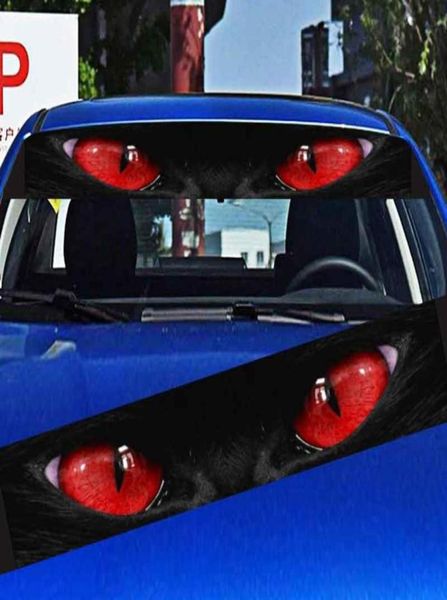 Cat EYES 13021 cm Car Front File Decalcomanie riflettenti Parabrezza posteriore Auto Adesivo Protezione solare28086692976326