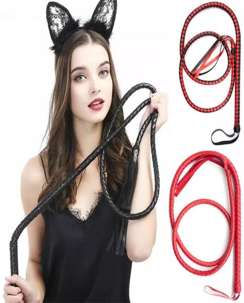 Spanking 210cm couro bondage chicote com espada lidar com chicote fetiche flogger cavalo adulto bdsm escravo para casais mulheres 2107221320174