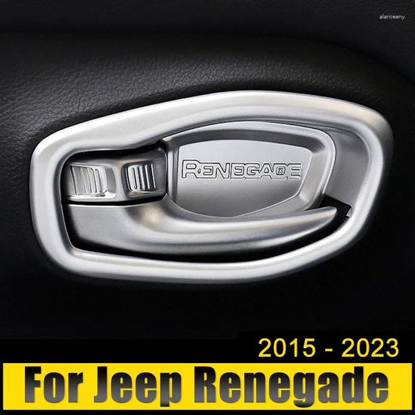 Acessórios interiores para jeep renegade 2024 abs maçaneta da porta interna do carro tigela quadro capa caso guarnição adesivos
