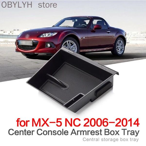 Автомобильный органайзер для Mazda MX-5 NC 2006-2014 MX5, подлокотник, ящик для хранения, центральная консоль, флокирующийся держатель контейнеров, аксессуары для лотков 2012