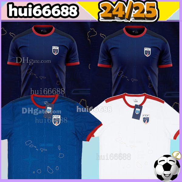 24/25 Cabo Verde Camisas de Futebol Jovane Monteiro BEBE 2024 2025 Home Away Homens Uniformes Camisas de Futebol