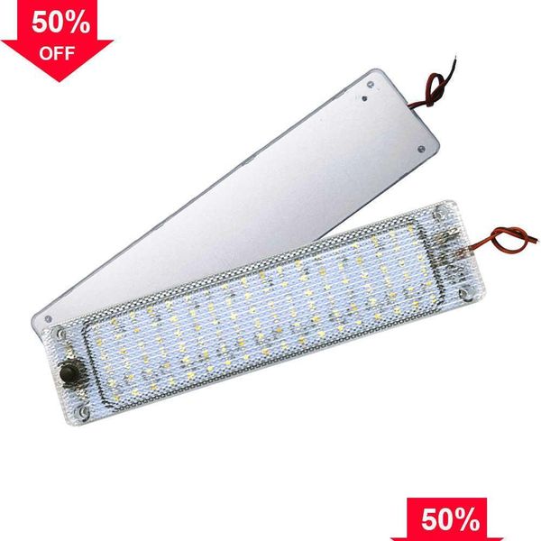 Outros acessórios interiores Novo 108Led painel luz carro interior doom lâmpada de leitura alto brilho luzes de cabine para van caminhão rv barco ca dhrvn