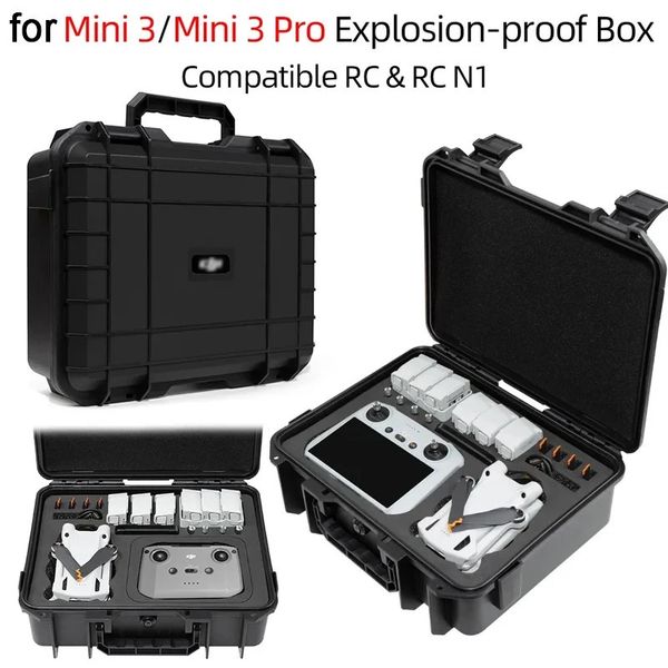 Mini 3 PRO Aufbewahrungskoffer Tragbarer Koffer Harte explosionsgeschützte Tragetasche für DJI RCRC 2 4 Pro Drohnenzubehör 240229