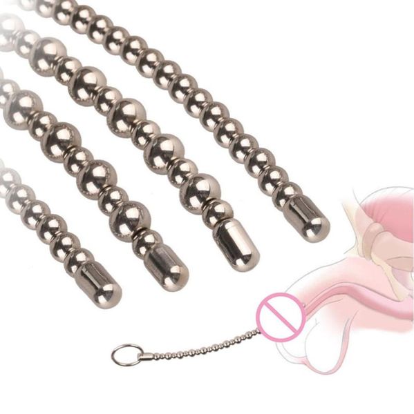 Edelstahl sexy Spielzeug für Männer Masturbation Harnröhrenkatheter Sounding Dilator Penis Plug Bead Männliches Gerät2425640