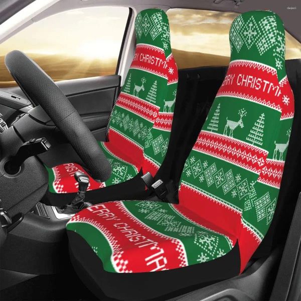 Araba koltuğu, çoğu araba için mutlu noel tatili evrensel kapağı Autoyouth geyiği Noel Baba Koruma Polyester Balıkçılık