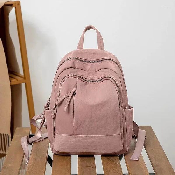 Школьные сумки, женский рюкзак из ткани Оксфорд, сумка на плечо, цветная легкая школьная сумка Morandi, дорожная повседневная стильная женская сумка Mochila