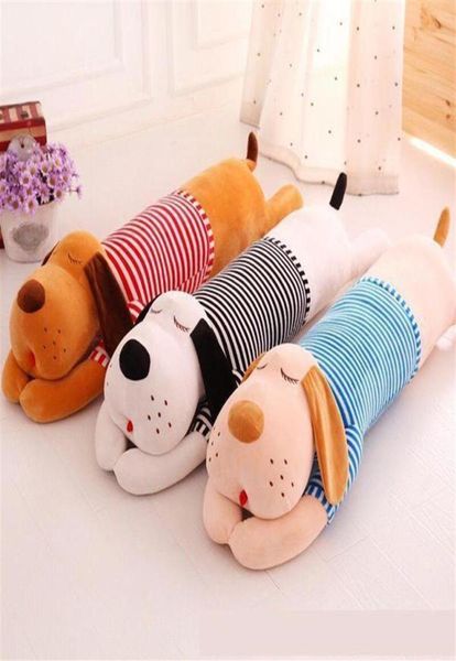 Gefüllte Plüschtierhundespielzeuge gestreiftes Kawaii-Hemd Hund niedliche schöne Nackenrolle für Kinderspielzeuggeschenk Husky-Plüschtierspielzeugkissen H08242782050