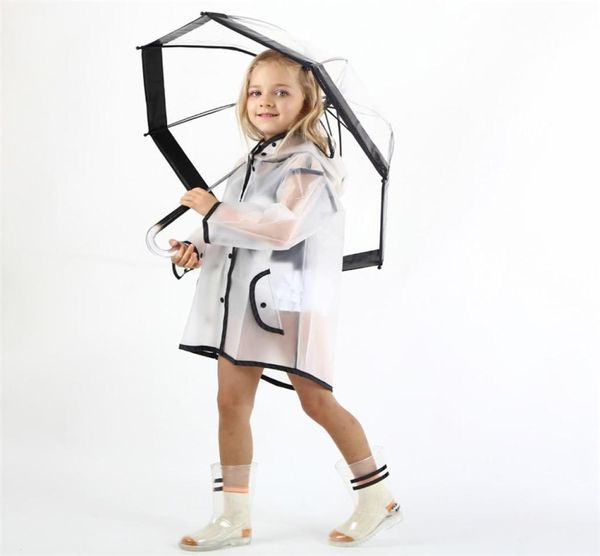 Celveroso Kids Şeffaflık Su geçirmez Yağmur Ceket Polyester Erkek Kıyafetler Moda Yağmurluk Çocuklar Bebek Bebek Ceket Ceket Rainsut 53892266