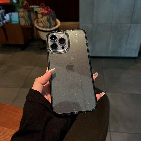 Роскошный блестящий прозрачный чехол-бампер для iPhone 15 14 13 11 12 Pro Max Mini X XS Max XR, мягкий розовый чехол с задней крышкой, чехлы по заводской цене