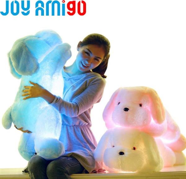 50 см 20 дюймов, высокая светящаяся мягкая светодиодная подсветка, плюшевая светящаяся плюшевая собака, щенок, авто, 7 цветов, вращающаяся подсветка, подарок1383724
