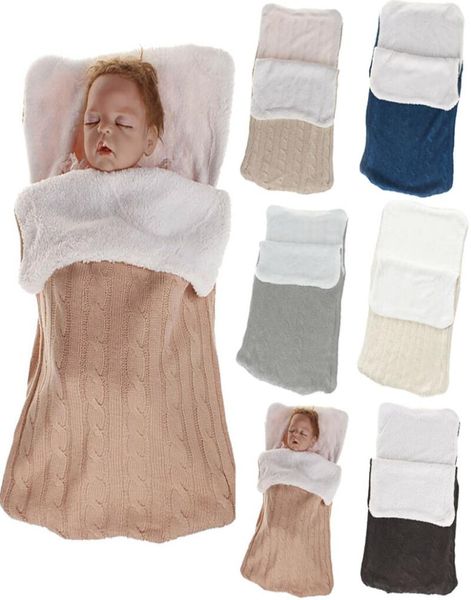 Sacchi nanna per bambini Sacco nanna per bambini Fodera per passeggino Passeggino Buggy Carrozzina Accogliente dita dei piedi Seggiolino auto Lavorato a maglia Fuzzy Inverno Caldo Indumenti da notte4592606