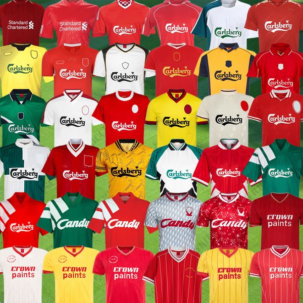 DALGLISH Retro Soccer Jerseys Gerrard 2005 Smicer Alonso Camisas de futebol vintage FOWLER TORRES Maillot Kuyt Keane SUAREZ camisa de futebol li ver p o olf fc jersey