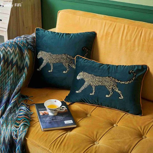 Federa per cuscino Retro nappa Collezione di animali Fodera per cuscino in velluto Arte decorativa Casa Casa Divano di alto livello Arredamento per sedie T240309