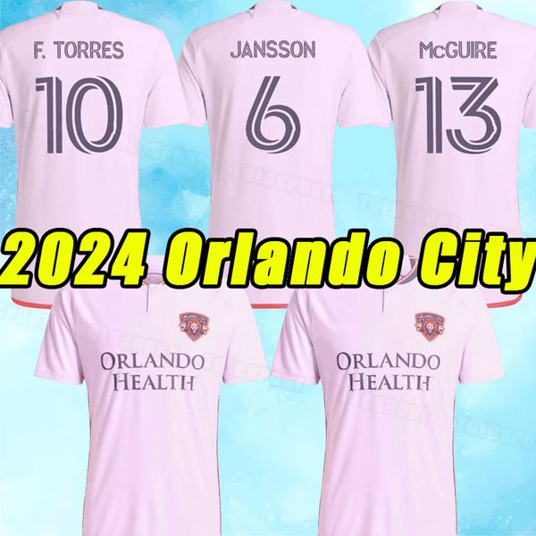 Männer Kinder Orlando City MLS 2024 2025 Fußballtrikots 24 25 KARA PEREYRA OJEDA F.TORRES Fußballtrikot Uniformen Top FANS PLAYER VERSION Kurzarm Kind Erwachsener