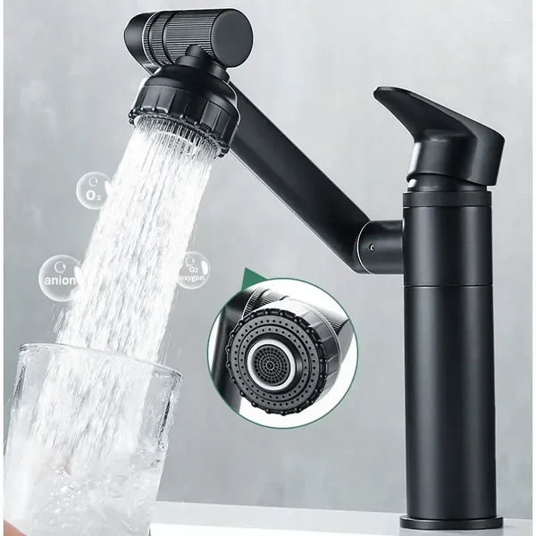 Rubinetti per lavandino del bagno Rubinetto girevole Miscelatore per lavabo Montaggio su piano Rubinetto per acqua a prova di spruzzi Soffione doccia Aeratori Rubinetteria TUBO