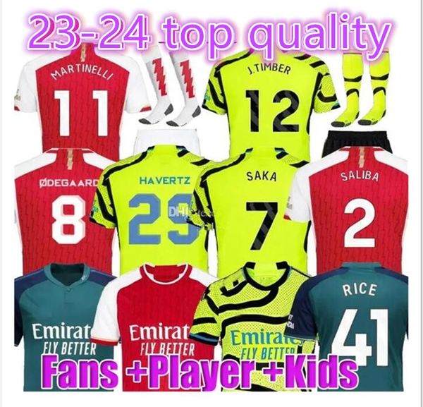 23 24 Футбольные майки SAKA G. JESUS ODEGAARD RICE HAVERTZ 23 24 Gunners MARTINELLI SMITH ROWE NKETIAH ZINCHENKO SALIBA TROSSARD Футболка для мужчин и детей Детские комплекты Kit8