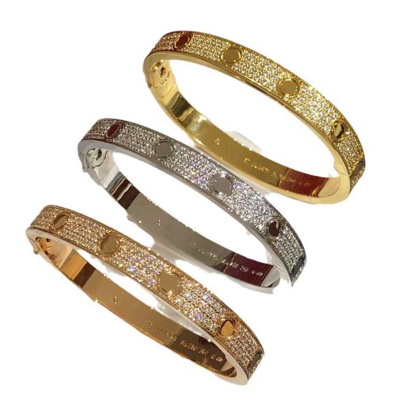 HOT V Bracciale largo in oro con stella a cielo pieno da donna con placcatura spessa coppia di diamanti rosa chiaro F4gj