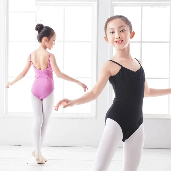 Sahne Giyim Bale Terten Eden Kızlar Çocuk Dans Jimnastik Balerin Kostüm Çocuk Kamisole Mayo