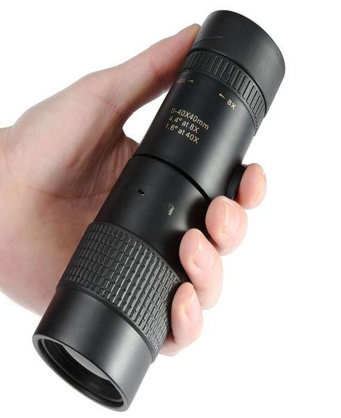 Telescópio monocular 840x40, zoom retrátil compacto, à prova d'água, bak4, profissional, hd, vidro ed, com tripé, telefone, clip3715821