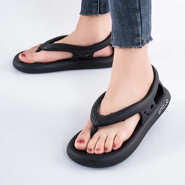 Sandalen Flip Flops Herren Tanga Sommer 2024 Weibliche Schuhe Dicke Unterseite EVA Rutschfeste Rutsche Hausschuhe Outdoor Indoor Paare