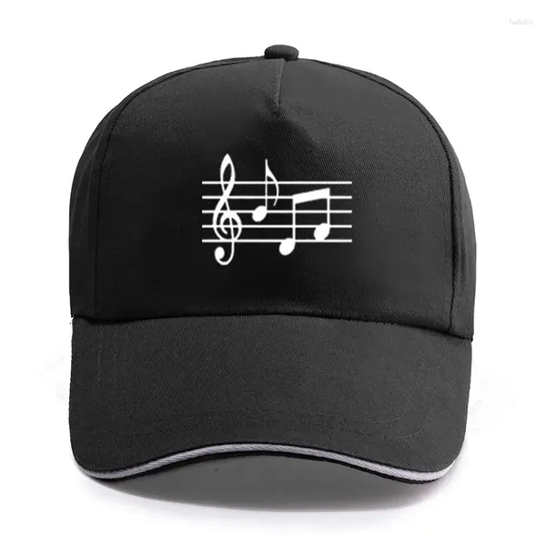 Bonés de bola moda engraçado música nota impressão boné de beisebol unisex mulheres homens casual algodão chapéu snapback chapéus caminhoneiro sol-chapéus