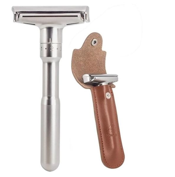 Безопасная бритва, опасная бритва для мужчин, регулируемая, для близкого бритья, классические лезвия с двойным лезвием, сменный набор для бритья, 220228178J4701759