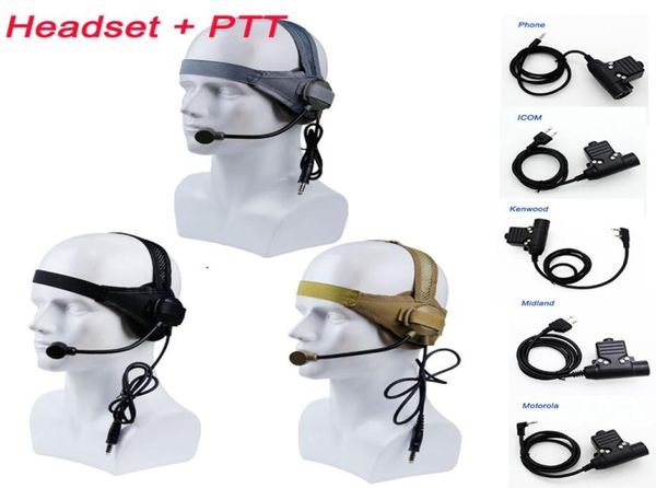 CS Tacitcal Gear Paintball Schießen Kopfhörer Kopfhörer Airsoft Combat Gear Taktische Headset mit PTT NO15013A7684452