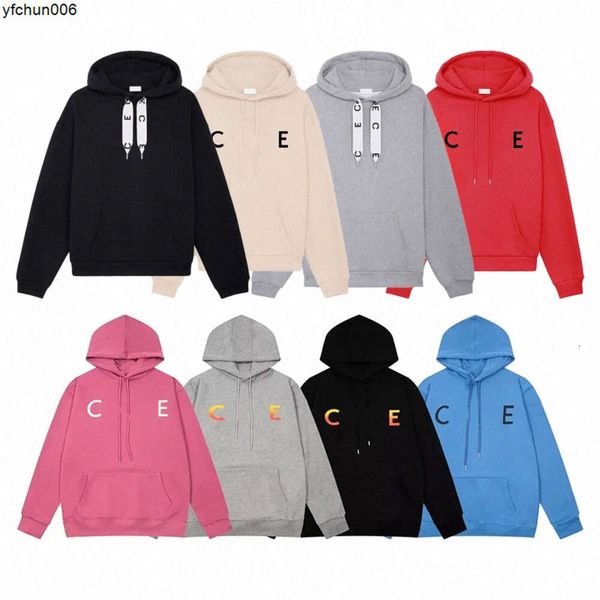 Homens Hoodies Ce Moletons Pulôver Designer Manga Longa Celins Carta Moda Com Capuz Suéter De Lã Com Capuz Casal Inverno Outono Casual Estilo Versátil {categoria}