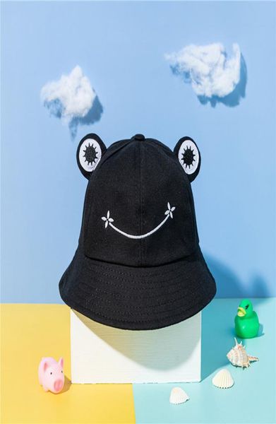 Geschenksets ParentKid Frosch Eimer Hut Panama Fischerhut Cartoon Niedliche Hüte für Frauen Männer Bob Chapeau Outdoor Sun Fisherman Caps2315385