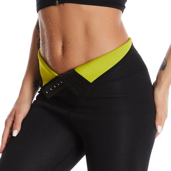 Capris mulheres atualizar calças de emagrecimento neoprene suor sauna corpo shapers fiess estiramento controle calcinha gordura queimar cintura trainer leggings