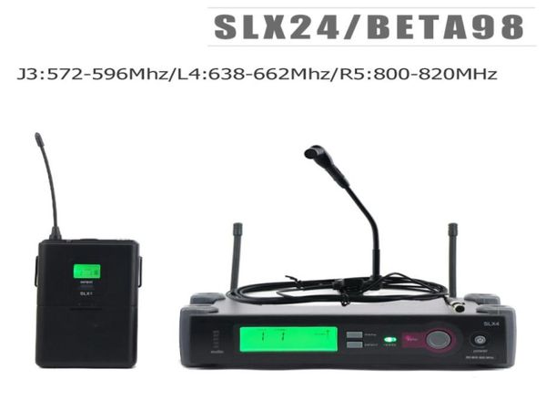 J3572596MhzL4638662MhzR5800820Mhz Sistema microfonico wireless per strumento chitarra sassofono SLX124beta 98 di alta qualità3693003