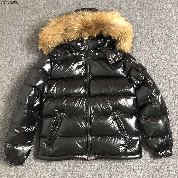 Casaco de pele de guaxinim com zíper preto inverno estilo britânico jaqueta masculina capuz clássico manter quente grosso parka masculino s-xxxl {categoria}