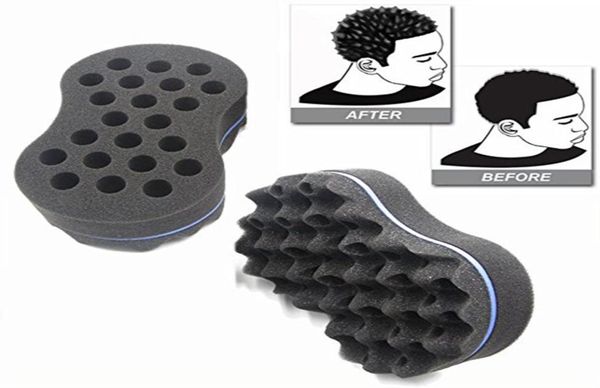 Marke Doppelseitige Wellenförmige Schwamm Garten Pinsel Multiholes Seite Flechten Haar Locken Welle Pinsel Haar Styling Werkzeuge2547753