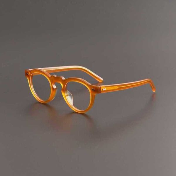 2024 Designer de luxo designer de luxo feminino Óculos de sol feminino Placa Opyeglass Frame feita à mão Mesmo estilo homem Mulher Myopia Artistic Myopia pode o número de tendências de personalidade