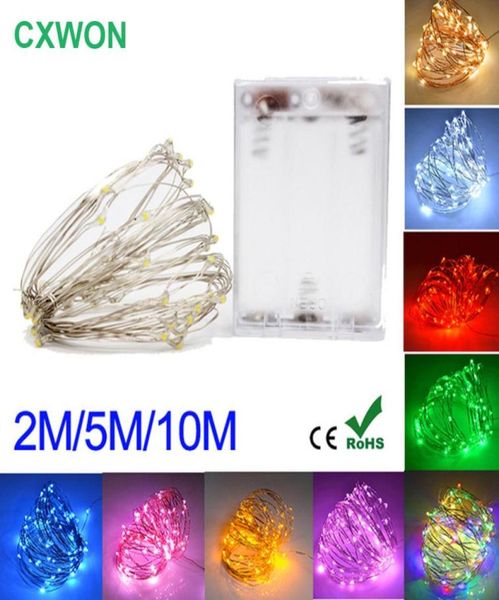 2m 5m 10m led string luz tira fio de cobre cordas de fadas aa bateria operado piscando iluminação para o casamento natal partry7567402