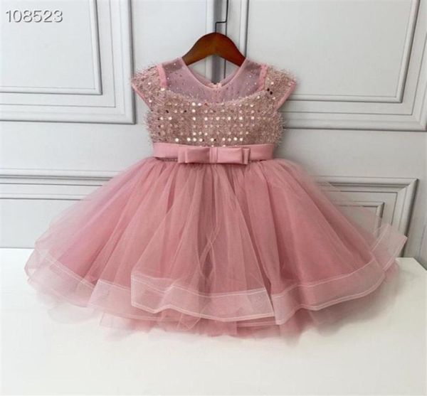 2021 Kinder Mädchen Hochwertiges Tüll-Spitzen-Tutu-Kleid Luxus-Party-Paillettenkleid311F6627823