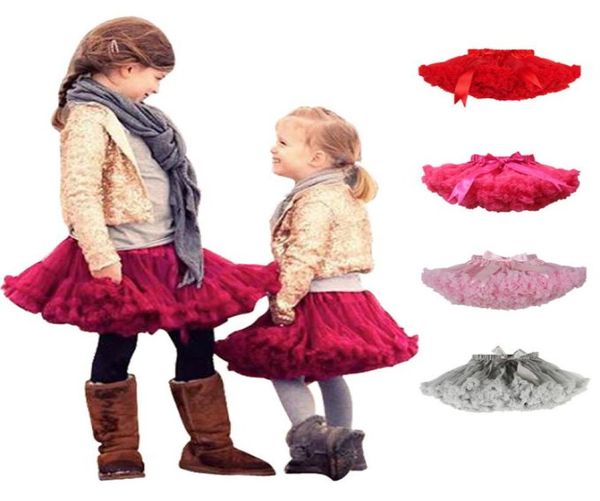 Puffy Cute Little Girls Tutu Gonna in tulle Sottoveste Bambino Gonne corte Dance Party Gonna a pistone Bambini Principessa Morbida sottogonna5384555